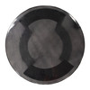 Divin Black Sand Cast Glass and Aluminum Round Coffee Table