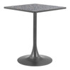 Spot Black Steel Square Bistro Table