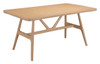 Rovina Natural Rubberwood Rectangular Dining Table