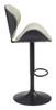Meyane Gray Steel and Polyurethane Swivel Height-Adjustable Barstool