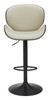 Meyane Gray Steel and Polyurethane Swivel Height-Adjustable Barstool