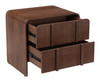 Calipso Walnut Mango Wood Rectangular Nightstand