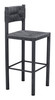 Iska Black (Set of 2) Aluminum Barstool for Outdoor Use