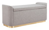 Dobo Gray Steel and Polyester Storage Bench