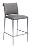 Freesia Charcoal Gray (Set of 2) Steel and Polyurethane Barstool