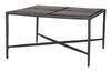 Cloe Black Sand Cast Glass and Aluminum Square Coffee Table