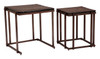 Shimai Bronze Sand Cast Glass and Iron Rectangular Nesting Tables