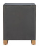 Trazo Black Fir Wood Rectangular 2-Tier Side Table