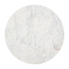 Mufid White & Black Natural Marble and Iron Round Bistro Table