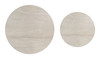 Camella Light Beige & Black Sintered Stone and Steel Coffee Table Set