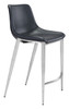 Magnus Black & Silver (Set of 2) Stainless Steel Counter Stool