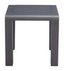Rolig Black Aluminum Square Side Table for Outdoor Use