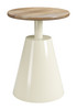 Sira Natural & Ivory Steel Round Side Table