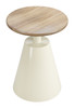 Sira Natural & Ivory Steel Round Side Table
