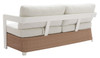 Gelo White & Brown Aluminum and Olefin Sofa for Outdoor Use