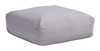 Luanda Gray Olefin and Textilene Ottoman for Outdoor Use