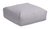 Luanda Gray Olefin and Textilene Ottoman for Outdoor Use