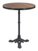 Gazebo Walnut Cast Aluminum Iron Round Dining Table