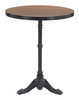 Gazebo Walnut Cast Aluminum Iron Round Dining Table