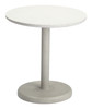 Liora White Steel Round Bistro Table for Outdoor Use