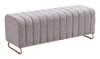 Pender Stone Gray Steel and Polyester Bench
