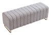 Pender Stone Gray Steel and Polyester Bench