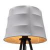 Mozzi Gray & Black Steel and Rayon Table Lamp