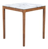 Eva White Rubberwood Square Counter Table