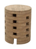 Mado Natural Acacia Wood Round Side Table for Outdoor Use