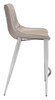Magnus Brown & Silver (Set of 2) Stainless Steel Counter Stool