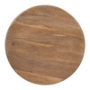 Goblet Brown & White Mango Wood Round Side Table