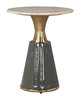 Glasa Multicolor Natural Marble and Iron Round Side Table