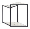Miste Multicolor Stone and Steel Side Table