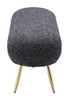 Creek Glitter Black Steel and Polyester Bench