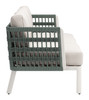 Bridgehampton White Aluminum and Olefin Sofa for Outdoor Use