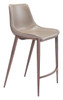 Magnus Brown & Walnut (Set of 2) Steel and Polyurethane Counter Stool
