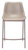 Magnus Brown & Walnut (Set of 2) Steel and Polyurethane Counter Stool