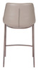 Magnus Brown & Walnut (Set of 2) Steel and Polyurethane Counter Stool