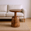 Kelk Walnut Mango Wood Round Side Table