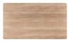 Dimira Natural Tempered Glass and Aluminum Rectangular Bar Table