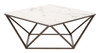 Tintern White & Antique Bronze Composite Stone and Steel Coffee Table