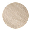 Eda Marble and Mango Wood Round Side Table in White and Natural