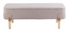 Lebreton Oatmeal Beige Steel and Polyester Storage Bench
