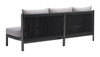 Horizon Gray Aluminum and Olefin Sofa for Outdoor Use