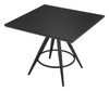 Tinos Black Steel Square Dining Table