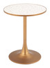 Bite Beige & Gold Steel Round Bistro Table