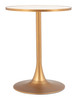 Bite Beige & Gold Steel Round Bistro Table