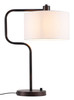 Middlemist White Steel Table Lamp with USB Port