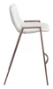 Desi White & Walnut (Set of 2) Steel and Polyurethane Counter Stool