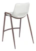 Desi White & Walnut (Set of 2) Steel and Polyurethane Counter Stool